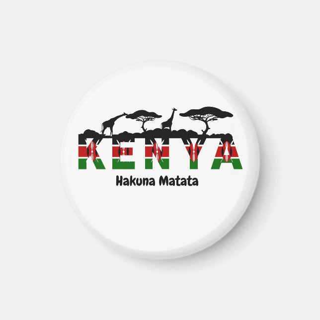 Kenya Hakuna Matata Fridge Magnet. Magnet (Front)