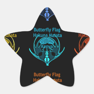 Kenya Hakuna Matata Star Sticker