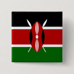 Kenya (Kenyan) Flag 15 Cm Square Badge