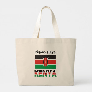 Kenya Kenyan Flag Personalised Large Tote Bag