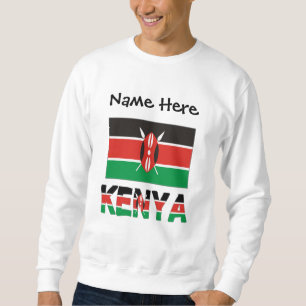 Kenya Kenyan Flag Personalised Name  Sweatshirt