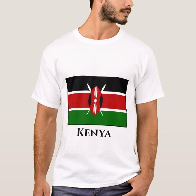 Kenya (Kenyan) Flag T-Shirt (Front)