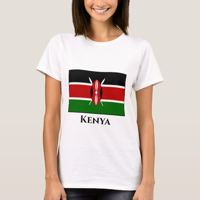 Kenya (Kenyan) Flag T-Shirt (Front)