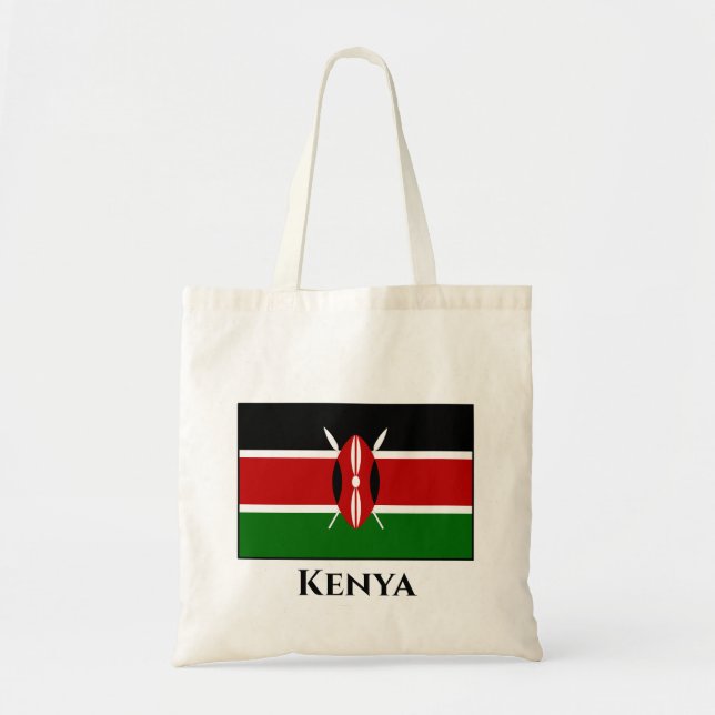Kenya (Kenyan) Flag Tote Bag (Front)