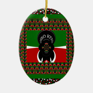 Kenya lovely heats ceramic tree decoration