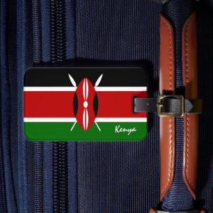 Kenya Luggage Tags, patriotic Kenyan Flag Tag