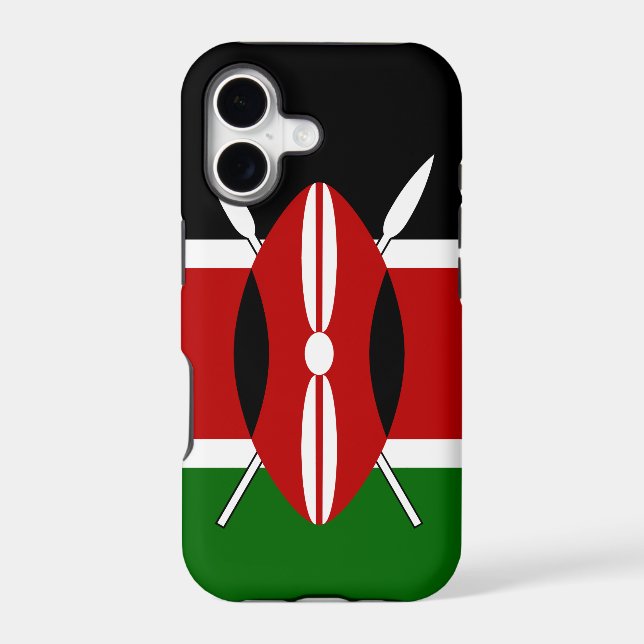 Kenya Maasai flag Bendera ya Kenya (Back)