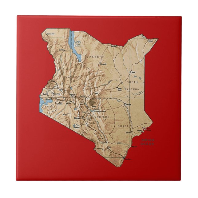 Kenya Map Tile (Front)