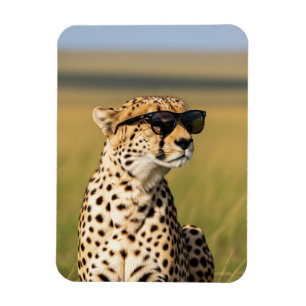 Kenya Masai Mara Cheetah with sunglasses Magnet