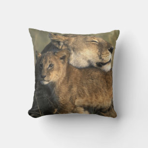 Kenya, Masai Mara Game Reserve, Lioness Cushion