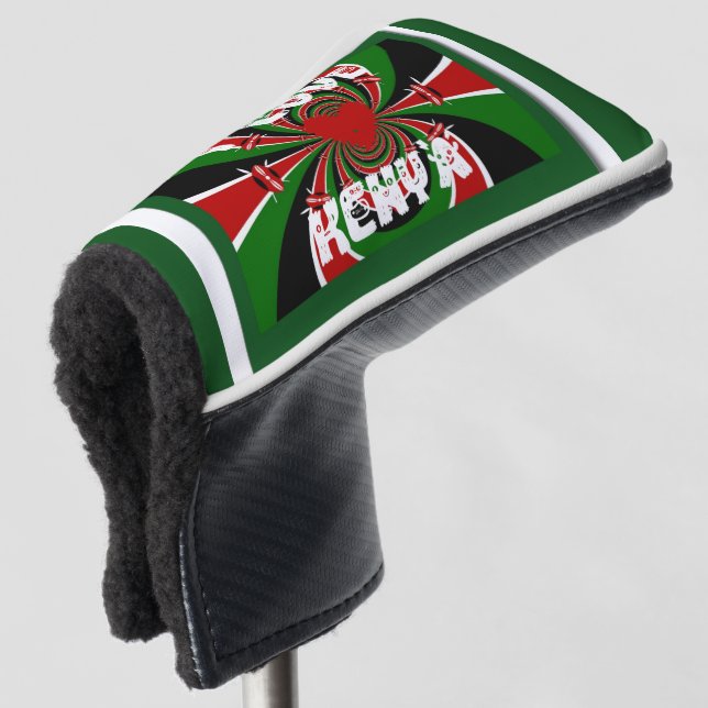 Kenya National Flag colours Golf Head Cover (3/4 Front)