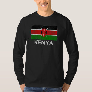 Kenya National Flag Distressed For Men Women Kids T-Shirt