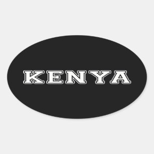 Kenya Oval Sticker