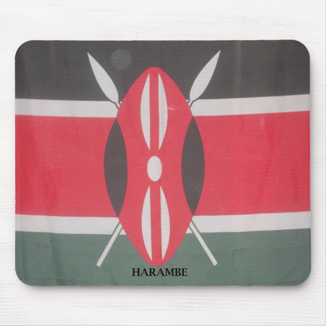 Kenya Patriotic national colors Customize Product Mouse Pad (Front)
