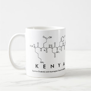 Kenya peptide name mug