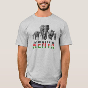 Kenya Pride Big 5 Wildlife for Kenya Fans T-Shirt