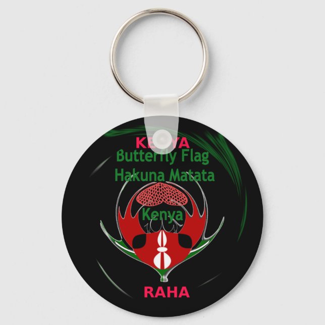 Kenya Raha Hakuna Matata.jpg Key Ring (Front)
