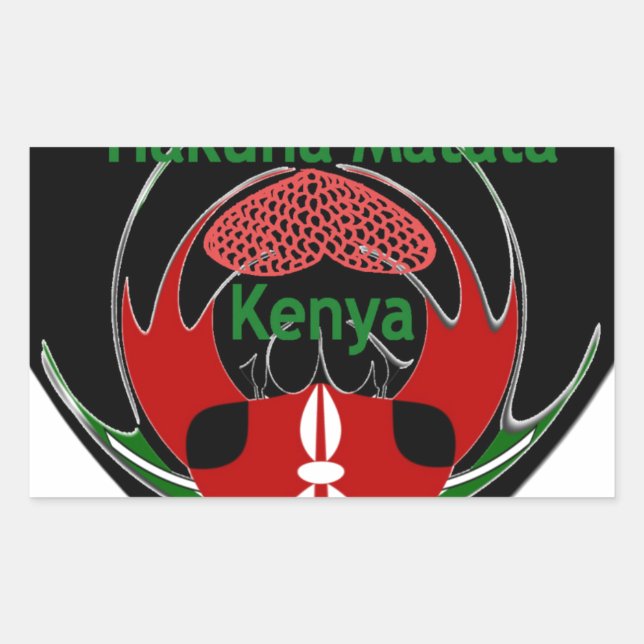 Kenya Rectangular Sticker (Front)