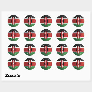 Kenya  Round Icon Flag Classic Round Sticker