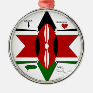 Kenya Safari Metal Tree Decoration