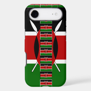 Kenya Seamless Flags Border Frames Art Print