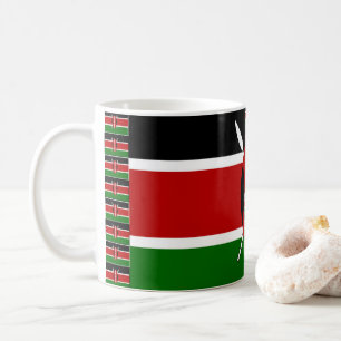 Kenya Seamless Miniature Flags Border Frames Art Coffee Mug