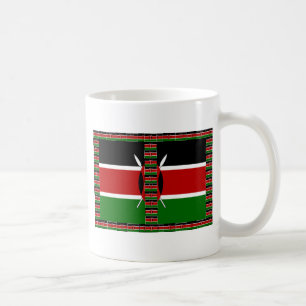 Kenya Seamless Miniature Flags Border Frames Art Coffee Mug