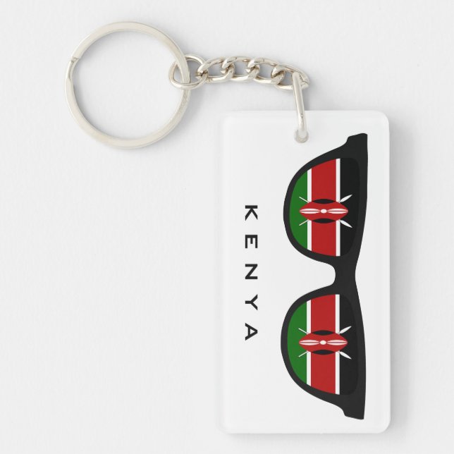 Kenya Shades custom text & colour key chain (Front)