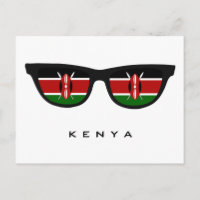 Kenya Shades custom text & colour postcard
