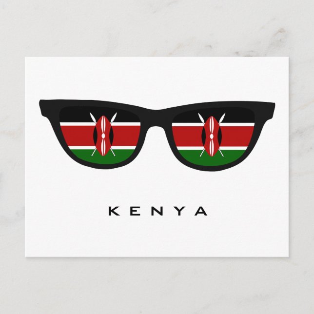 Kenya Shades custom text & colour postcard (Front)
