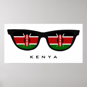 Kenya Shades custom text & colour poster