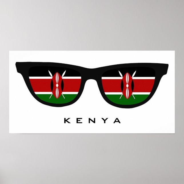 Kenya Shades custom text & colour poster (Front)