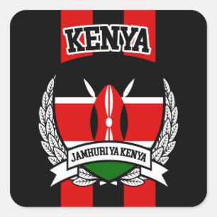 Kenya Square Sticker