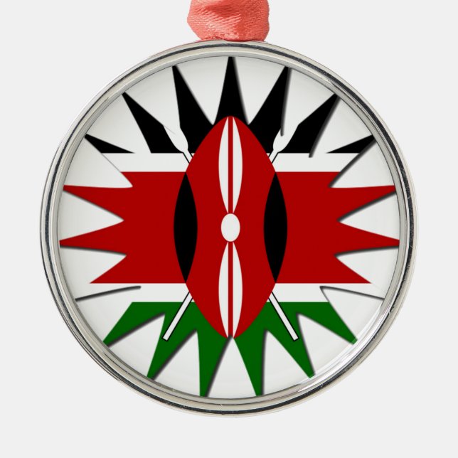 Kenya Star Metal Tree Decoration (Front)