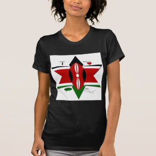 Kenya Star national safari flag colours bucket lis T-Shirt