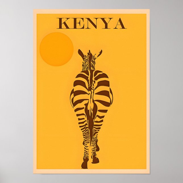 Kenya Vintage Travel Poster (Front)