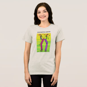 Kenya Watercolor African Art Joy dancing girls Tri-Blend Shirt