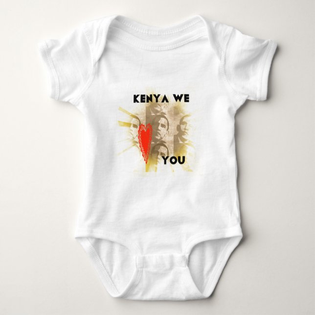 Kenya We Love You Baby Bodysuit (Front)