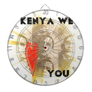 Kenya We Love You Lovely Perspective Art Design Dartboard