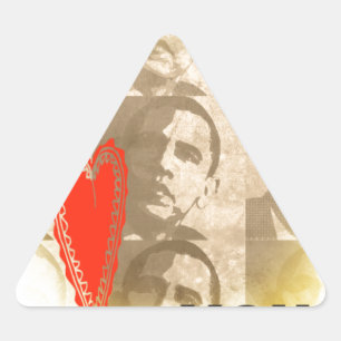 Kenya We Love You Lovely Perspective Art Design Triangle Sticker