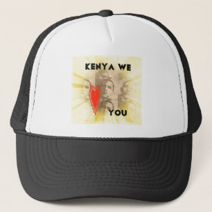 Kenya We Love You Lovely Perspective Art Design Trucker Hat
