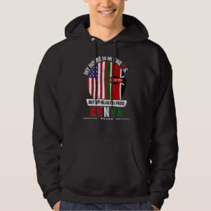 Kenyan American Patriot Heart Is From Kenya Grown Hoodie