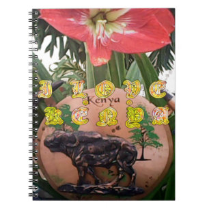 Kenyan Beauty: Flower, Aloe Vera, & Buffalo Design Notebook