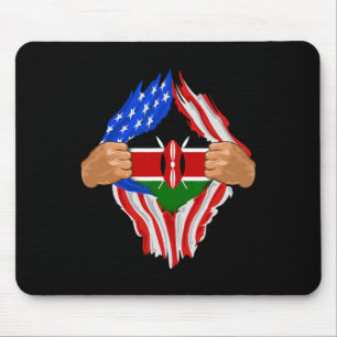 Kenyan Blood Inside Me Kenya Flag Gift Mouse Pad