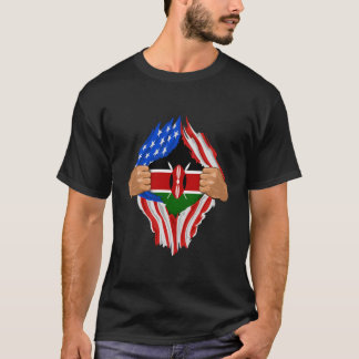 Kenyan Blood Inside Me Kenya Flag T-Shirt