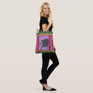 Kenyan Elephant Orange Tote Bag