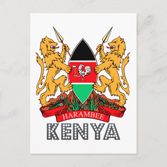 Kenyan Emblem Postcard (Front)