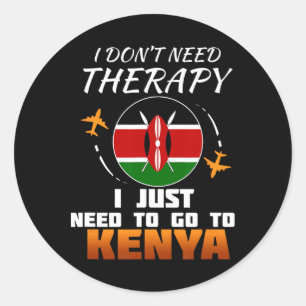 Kenyan Flag I Funny Kenya Flag I Vacation Kenya  Classic Round Sticker