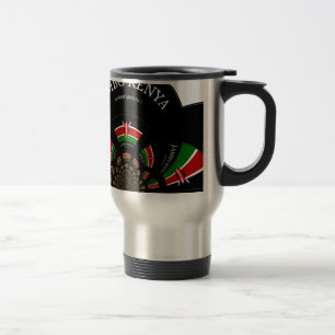 Kenyan Flag Inspired Jambo Welcome Design Art Travel Mug