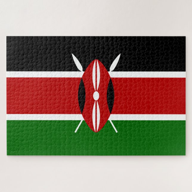 Kenyan Flag (Kenya) Jigsaw Puzzle (Horizontal)